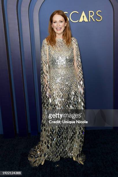 Julianne Moore attends the Academy Of Motion Picture Arts & Sciences' 14th Annual Governors Awards at The Ray Dolby Ballroom on January 09, 2024 in...
