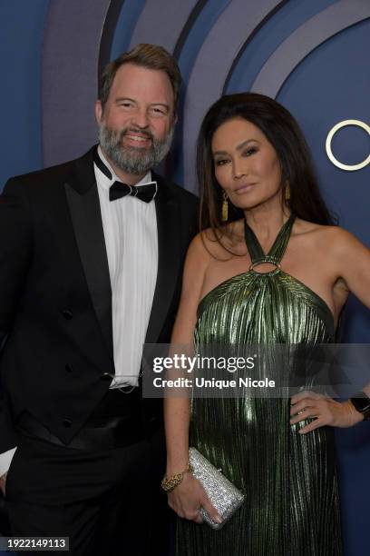 Paul Debevec and Tia Carrere attend the Academy Of Motion Picture Arts & Sciences' 14th Annual Governors Awards at The Ray Dolby Ballroom on January...