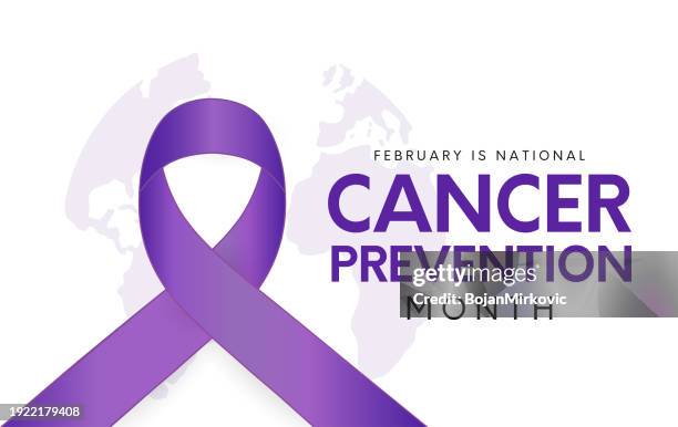 national cancer prevention month banner, card, february. vector - world cancer day stock illustrations