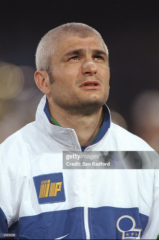 Portrait of Fabrizio Ravanelli of Italy taken before the World Cup ...