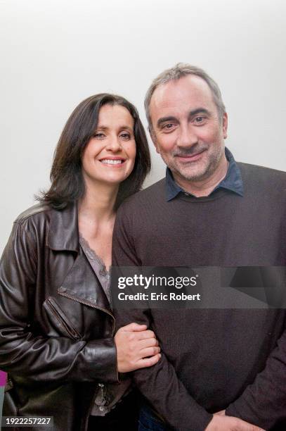 Acteur français Antoine Dulery et sa femme : l'actrice, réalisatrice et scénariste française Pascale Pouzadoux , 2012.