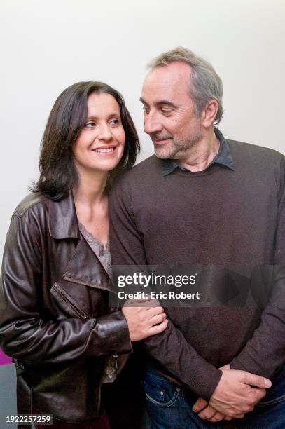 Acteur français Antoine Dulery et sa femme : l'actrice, réalisatrice et scénariste française Pascale Pouzadoux , 2012.