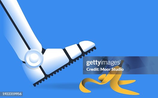 Chatbot mistake and ai fail concept vector illustration Chatbot mistake and ai fail concept vector illustration
