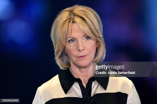 Hazel Irvine during day four of the MrQ Masters Snooker 2024 at Alexandra Palace on January 10, 2024 in London, England.