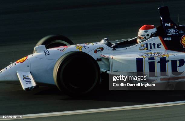 Bobby Rahal from the United States drives the Miller Lite Team Rahal Reynard 98i Ford XB during practice for the Championship Auto Racing Teams 1998...