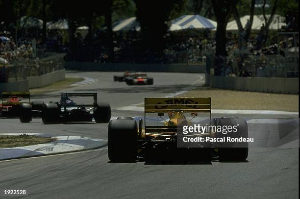General view of the field racing through a chicane during the Australian Grand Prix at the Adelaide circuit in Australia. \ Mandatory Credit: Pascal...