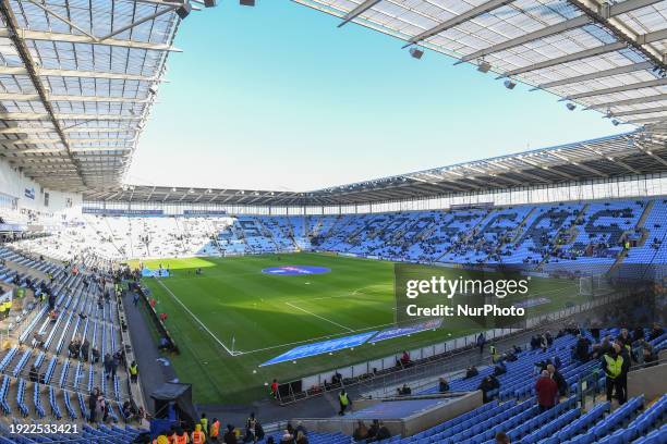 General view inside the Coventry Building Society Arena is seen during the Sky Bet Championship match between Coventry City and Leicester City in...