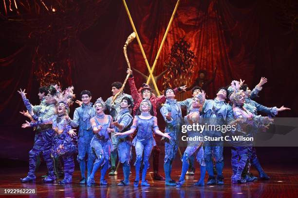 General view of the dress rehearsal for Cirque du Soleil's "Alegría: In A New Light" at the Royal Albert Hall on January 10, 2024 in London, England.