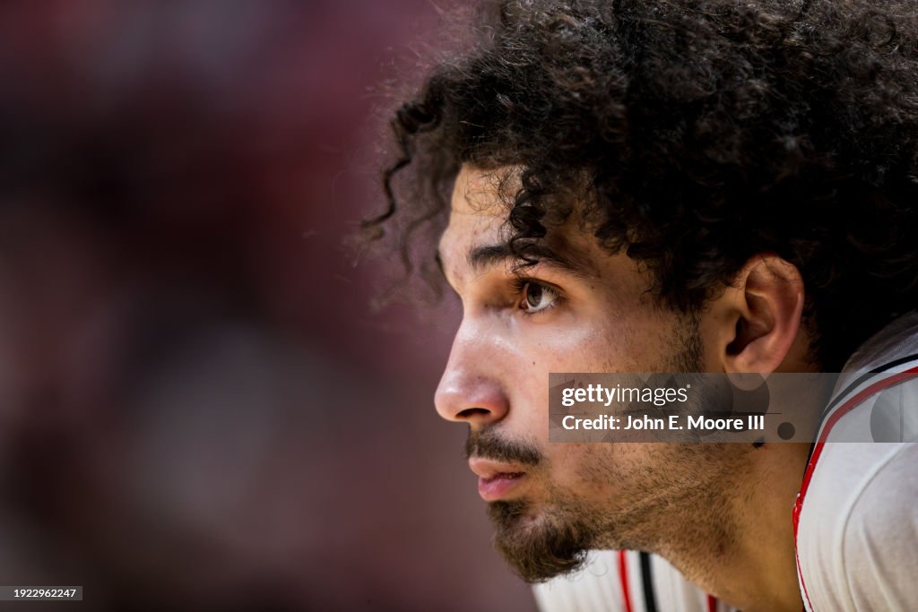 Pop Isaacs of the Texas Tech Red Raiders stands on the court during ...