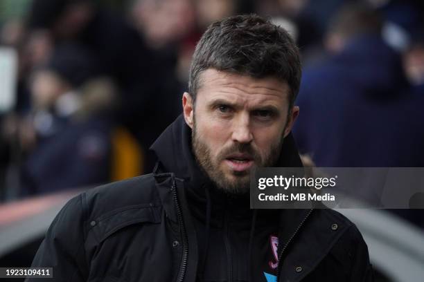 Michael Carrick head coach of Middlesbrough during the Sky Bet Championship match between Millwall and Middlesbrough at The Den on January 13, 2024...