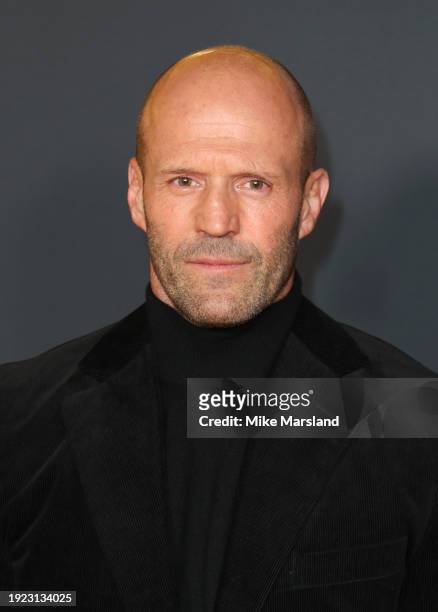 Jason Statham attends the UK premiere of "The Beekeeper" at Vue Leicester Square on January 10, 2024 in London, England.