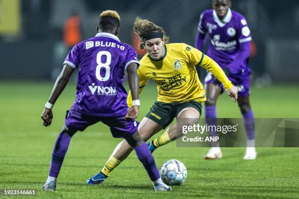 Joshua Kitolano of Sparta Rotterdam, Alen Halilovic of Fortuna Sittard during the Dutch Eredivisie match between Fortuna Sittard and Sparta Rotterdam...