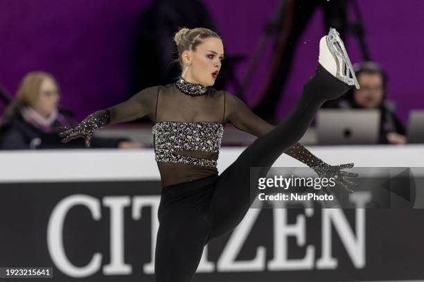 Loena Hendrickx is performing in the women's free skating event at the European Figure Skating Championships in Kaunas, Lithuania, on January 13,...