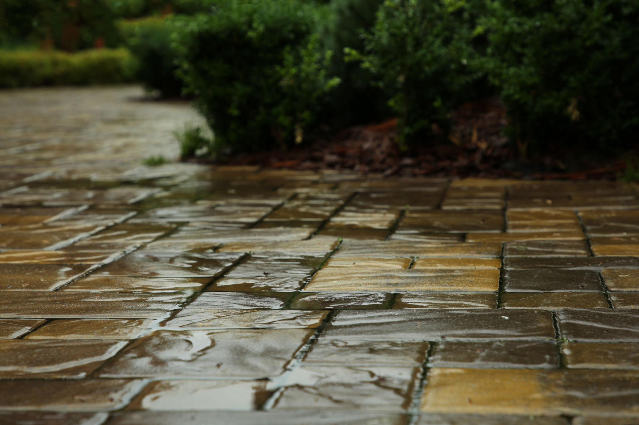 rainy weather paving