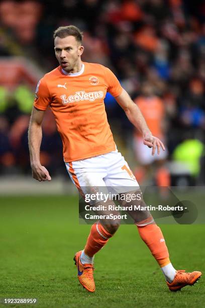 Blackpool's Jordan Rhodes in action during the Sky Bet League One match between Blackpool and Exeter City at Bloomfield Road on January 13, 2024 in...