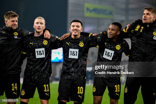 Niclas Fuellkrug of Borussia Dortmund, Marco Reus of Borussia Dortmund, Jaden Sancho of Borussia Dortmund, Youssoufa Moukoko of Borussia Dortmund and...