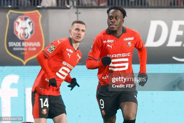 Arnaud KALIMUENDO during the Ligue 1 Uber Eats match between Stade Rennais Football Club and Olympique Gymnaste Club Nice at Roazhon Park on January...