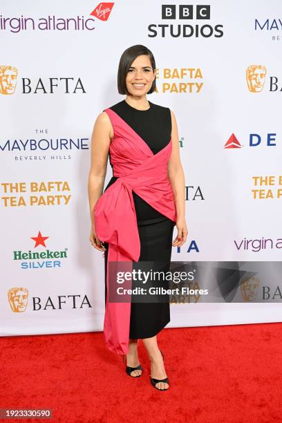 America Ferrera at the BAFTA Tea Party held at The Maybourne Beverly Hills on January 13, 2024 in Beverly Hills, California.