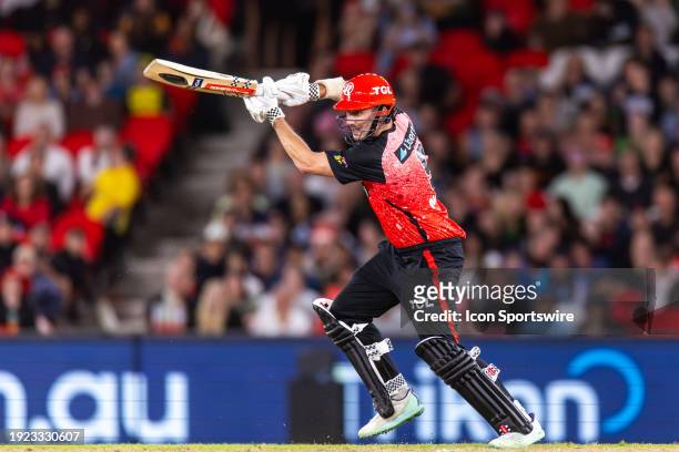 Melbourne Renegades player Shaun Marsh bats during KFC Big Bash League T20 match between Melbourne Renegades and Melbourne Stars at the Marvel...