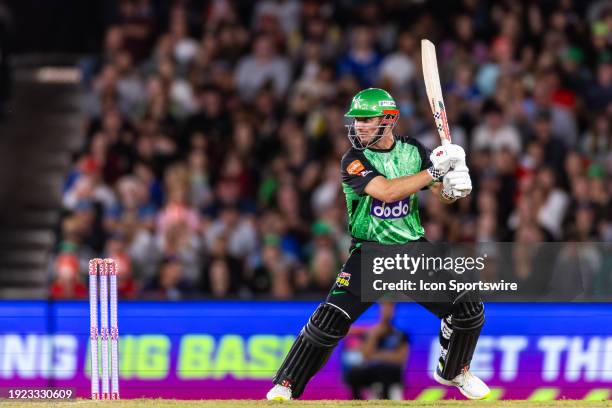 Melbourne Stars player Hilton Cartwright cuts during KFC Big Bash League T20 match between Melbourne Renegades and Melbourne Stars at the Marvel...