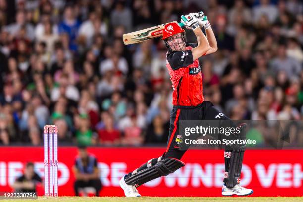 Melbourne Renegades Captain Will Sutherland bats during KFC Big Bash League T20 match between Melbourne Renegades and Melbourne Stars at the Marvel...