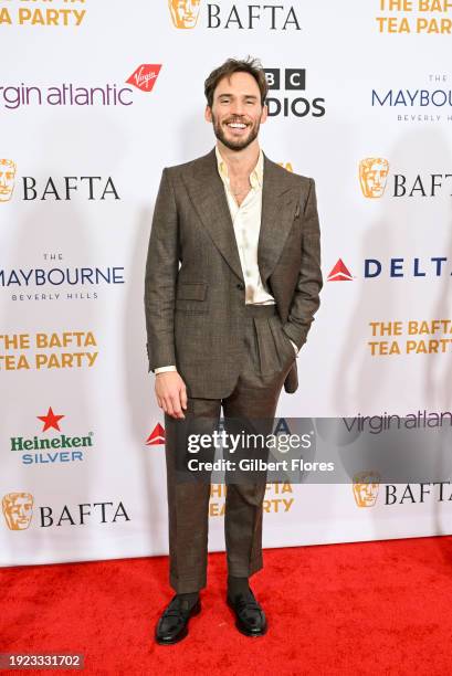 Sam Claflin at the BAFTA Tea Party held at The Maybourne Beverly Hills on January 13, 2024 in Beverly Hills, California.