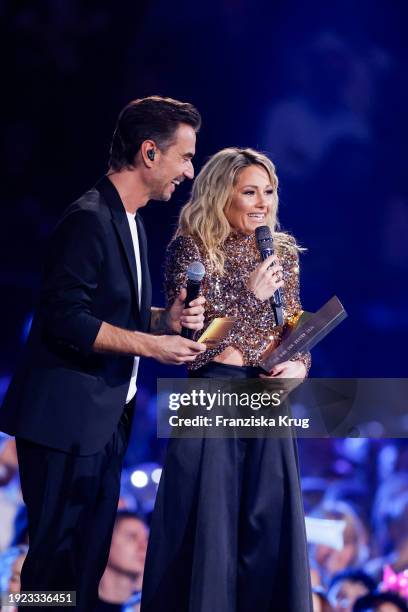 Florian Silbereisen and Helene Fischer during on stage at the Schlagerchampions "Das grosse Fest der Besten" at Velodrom on January 13, 2024 in...