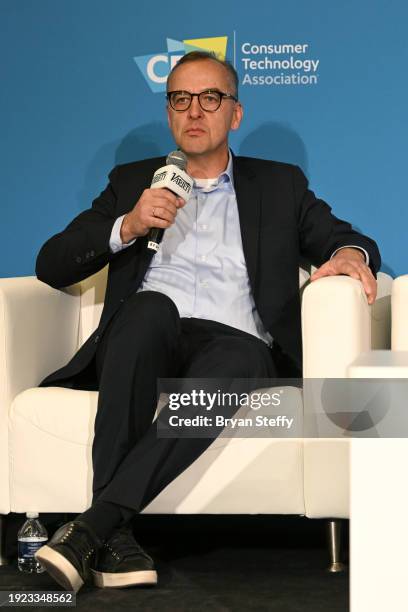 Digital Domain Hanno Basse speaks onstage during the Variety Entertainment Summit at CES at ARIA Resort & Casino on January 10, 2024 in Las Vegas,...