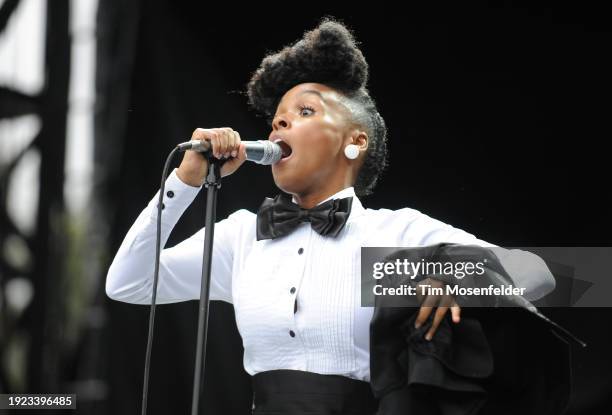 Janelle Monae performs during Voodoo Music & Arts festival 2009 at City Park on October 30, 2009 in New Orleans, Louisiana.