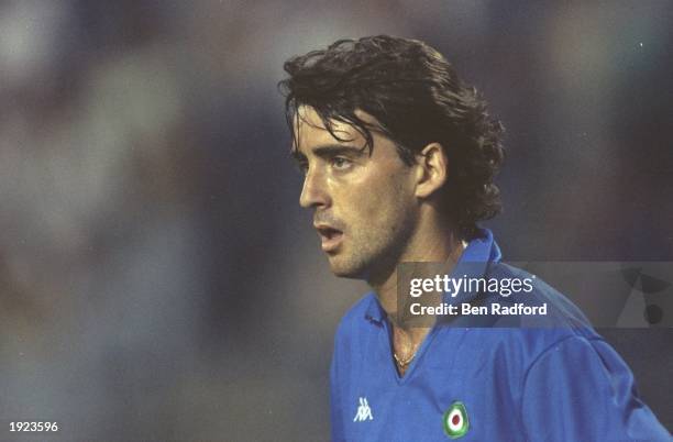 Portrait of Roberto Mancini of Sampdoria during a European Cup Winners Cup match. \ Mandatory Credit: Ben Radford/Allsport