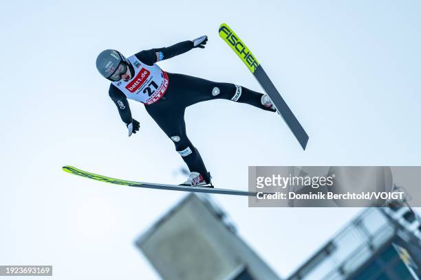 Mari Leinan Lund of Norway competes during the FIS World Cup Nordic Combined Oberstdorf Women Individual Gundersen HS106/5km on January 13, 2024 in...