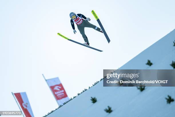 Ida Marie Hagen of Norway competes during the FIS World Cup Nordic Combined Oberstdorf Women Individual Gundersen HS106/5km on January 13, 2024 in...