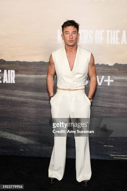 Barry Keoghan attends the world premiere of Apple TV+'s "Masters Of The Air" at Regency Village Theatre on January 10, 2024 in Los Angeles,...