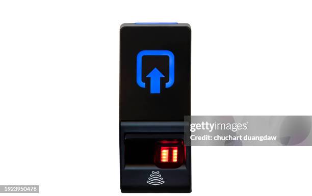 fingerprint scanner with a white background - keycard access stock pictures, royalty-free photos & images