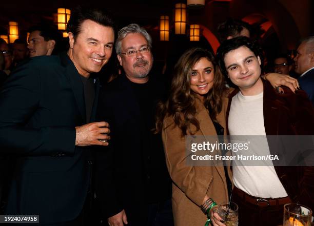 Seth MacFarlane, Jason Clark, Giorgia Whigham, Max Burkholder attend the Premiere of Peacock's "Ted" After Party at Alma Restaurant on January 10,...