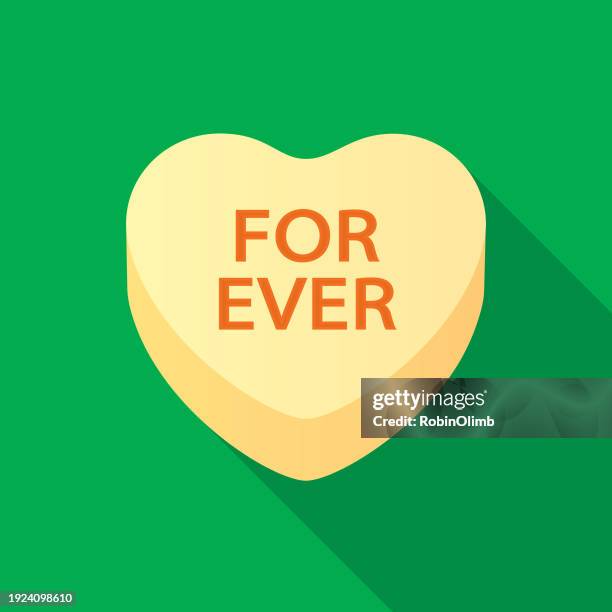 for ever candy heart icon - candy heart stock illustrations