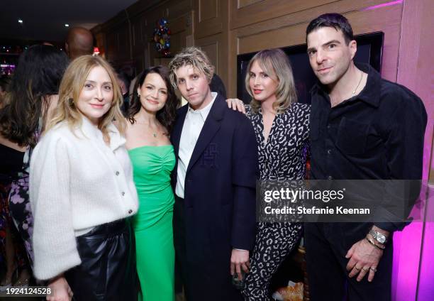 Sasha Alexander, Carla Gugino, Lukas Gage, Sara Rea, and Zachary Quinto attend as GLAAD Celebrates Its Governors Award From The TV Academy With A...