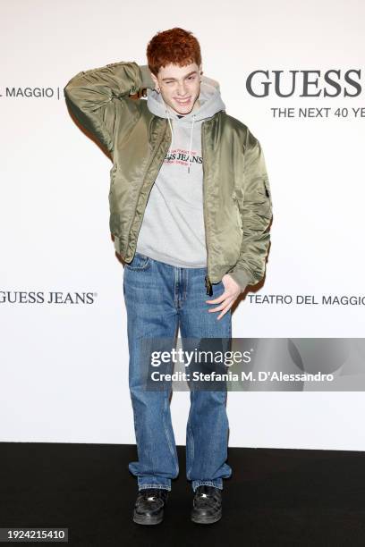Massimiliano Tosti attends the GUESS JEANS "The Next 40 Years Of Denim" launch dinner at Teatro Del Maggio on January 09, 2024 in Florence, Italy.