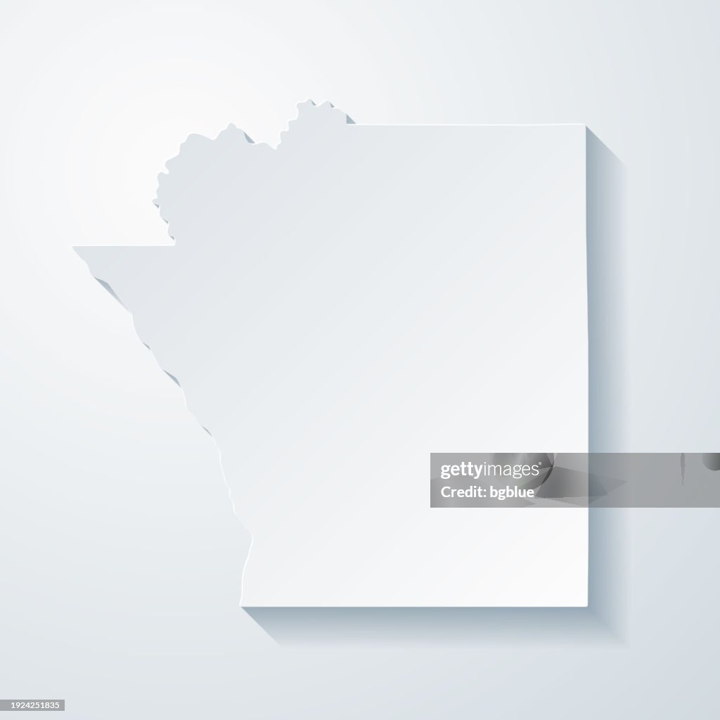 La Crosse County, Wisconsin. Map with paper cut effect on blank background