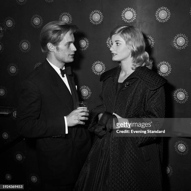 Scottish actor David McCallum and his wife, English actress and singer Jill Ireland , attending an event, May 30th 1957.