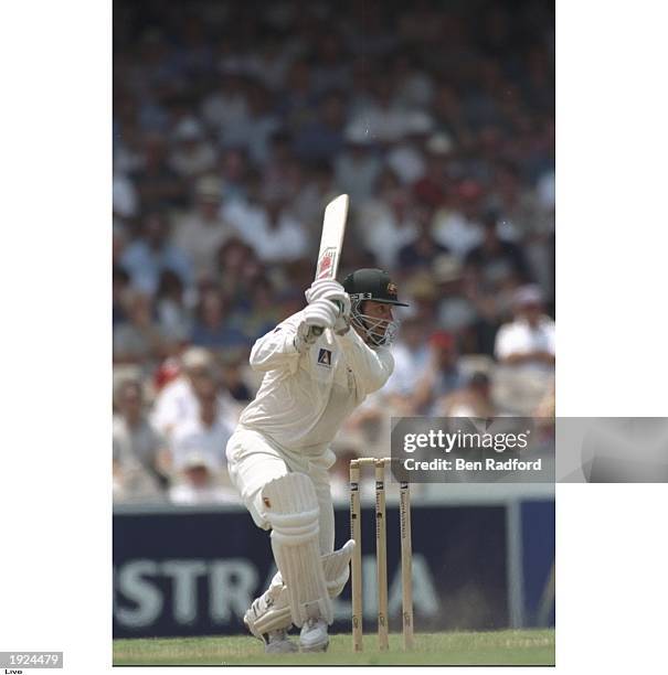 Mark Taylor of Australia batting during the second test match against South Africa at the Sydney Cricket Ground in Australia. Mandatory Credit: Ben...