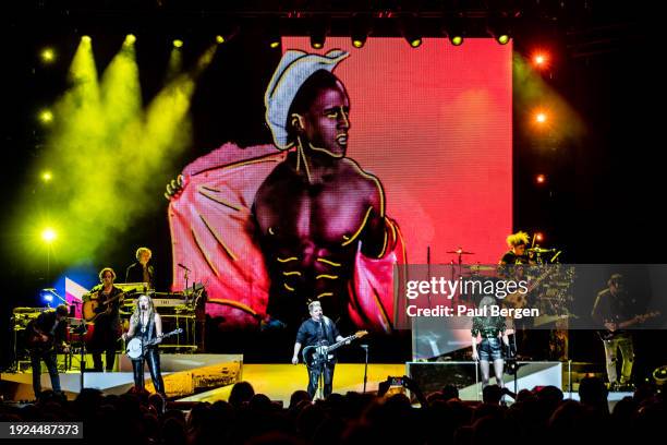 Left to right Emily Strayer, Natalie Maines and Martie Maguire of The Chicks perform on stage at Ziggo Dome on June 23, 2023 in Amsterdam,...