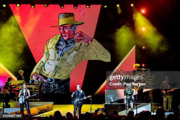 Left to right Emily Strayer, Natalie Maines and Martie Maguire of The Chicks perform on stage at Ziggo Dome on June 23, 2023 in Amsterdam,...