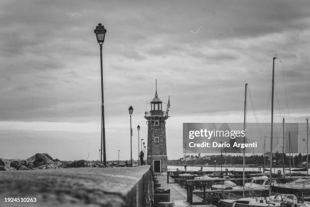 the lighthouse - desenzano del garda stock pictures, royalty-free photos & images