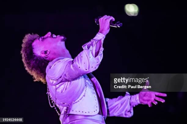 Josh Kiszka of Greta van Fleet performs on stage at Ziggo Dome on November 8 in Amsterdam, Netherlands.