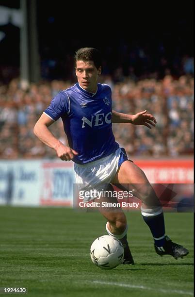 Tony Cottee of Everton in action during the FA Cup semi-final against Norwich City at Goodison Park in Liverpool, England. \ Mandatory Credit: Simon...