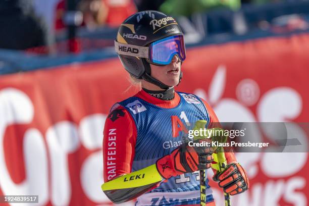 Lara Gut-Behrami of Switzerland during Audi Audi FIS Alpine Ski World Cup - Women's Super G Zauchensee on January 14, 2024 in Zauchensee, Salzburg.