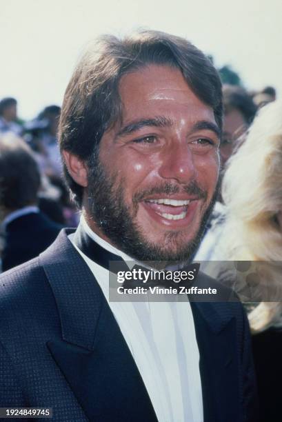 Headshot of American actor Tony Danza, wearing a tuxedo and bow tie, attends the 40th Primetime Emmy Awards, held at the Pasadena Civic Auditorium in...