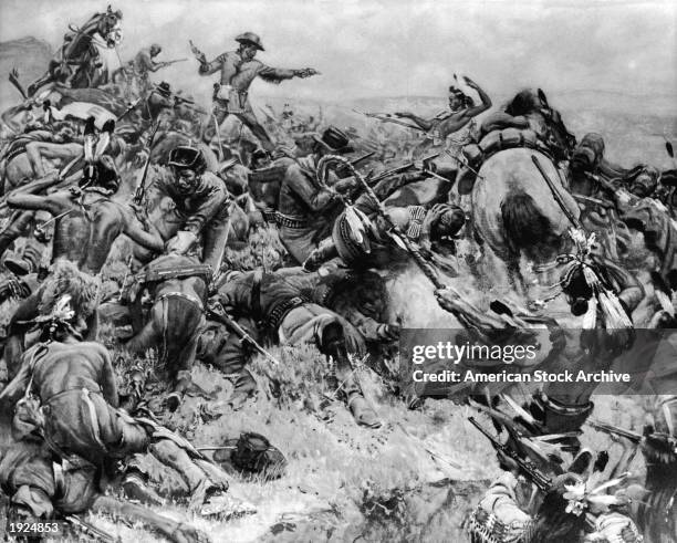 Custer Battle 155 Battle Of The Little Big Horn Stock Photos, High-Res Pictures, and ...