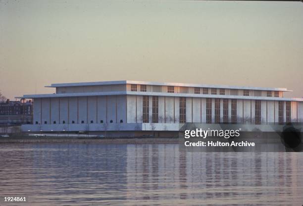Exterior of the Kennedy Center on the Potomac River, Washington, D.C., undated.